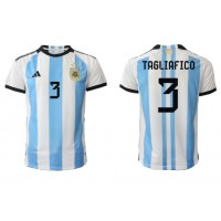 Camiseta Argentina Nicolas Tagliafico #3 Primera Equipación Mundial 2022 manga corta